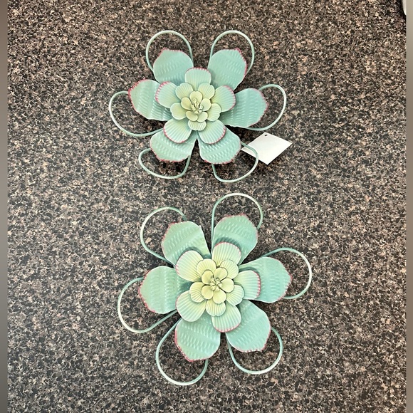 Accents Green Flower Metal Wall Decor 2ct Poshmark